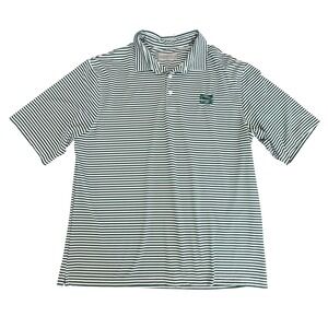 Gunner and Hook Michigan State Spartans Striped Polo Mens XL Green White Golf